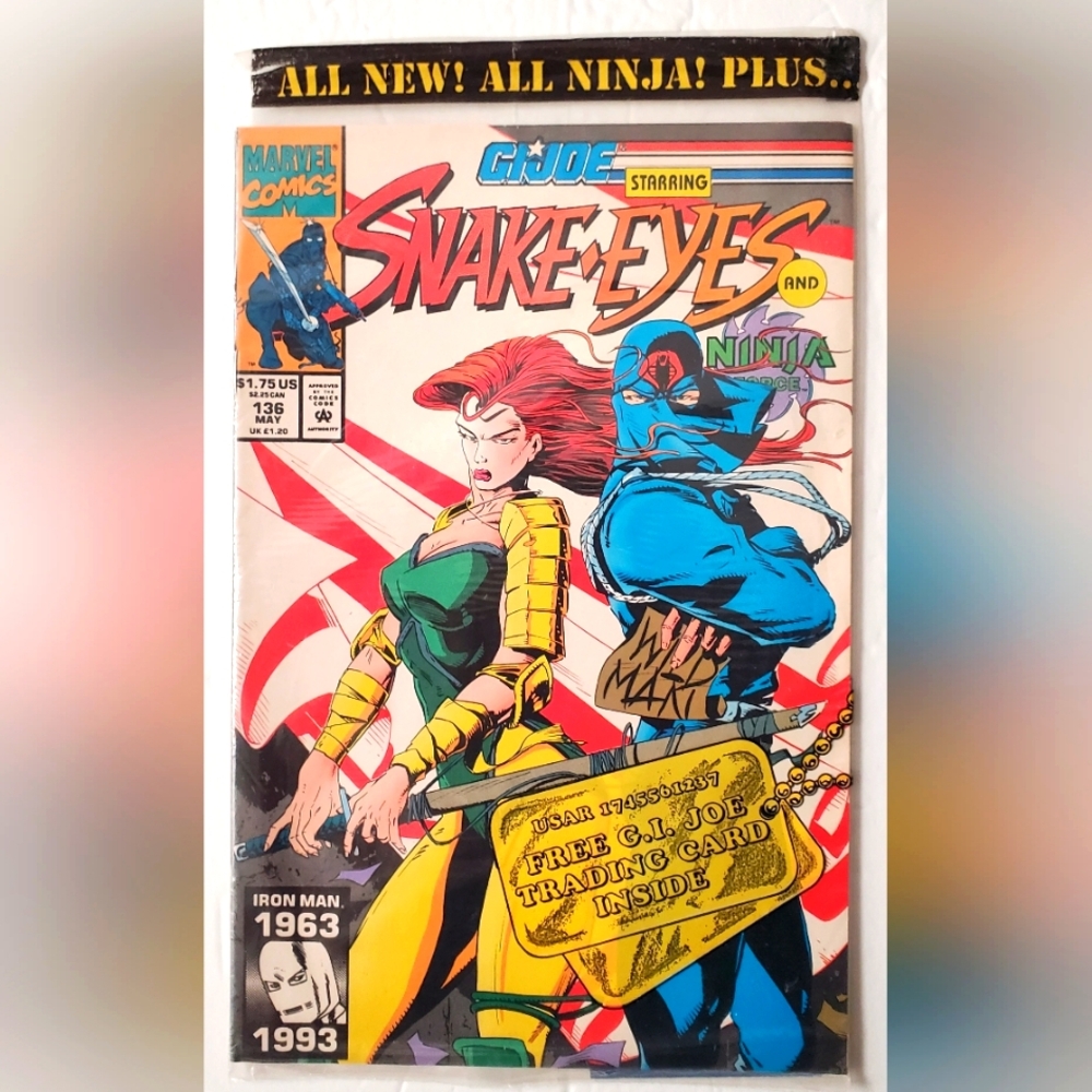 G.I. Joe A Real America Hero Snake Eyes & Ninja Comic Book Polybag Newsstand